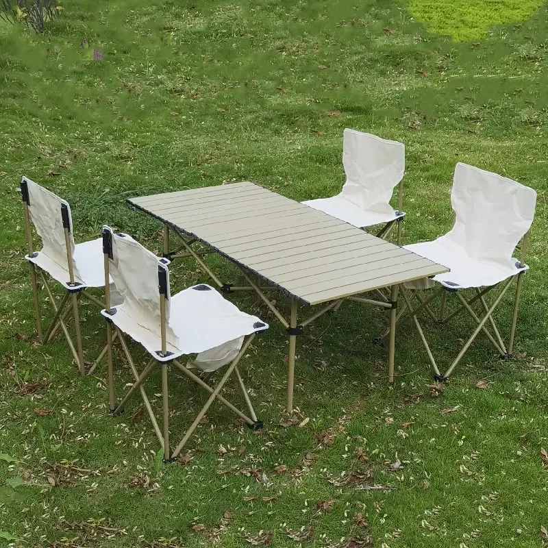 Wholesale portable square aluminum metal picnic terrace camping outdoor table foldable