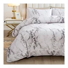Cover Printed Duvet Covers Amazon Hot Sale Unique White Black Marble Pattern Custom 3d Print Bedding Duvet Cover Set