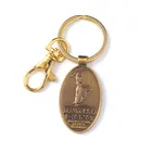Oval Gold Wholesale Free Sample Fast Shipping Custom 3d Oval Shape Antique Gold Color Key Chain