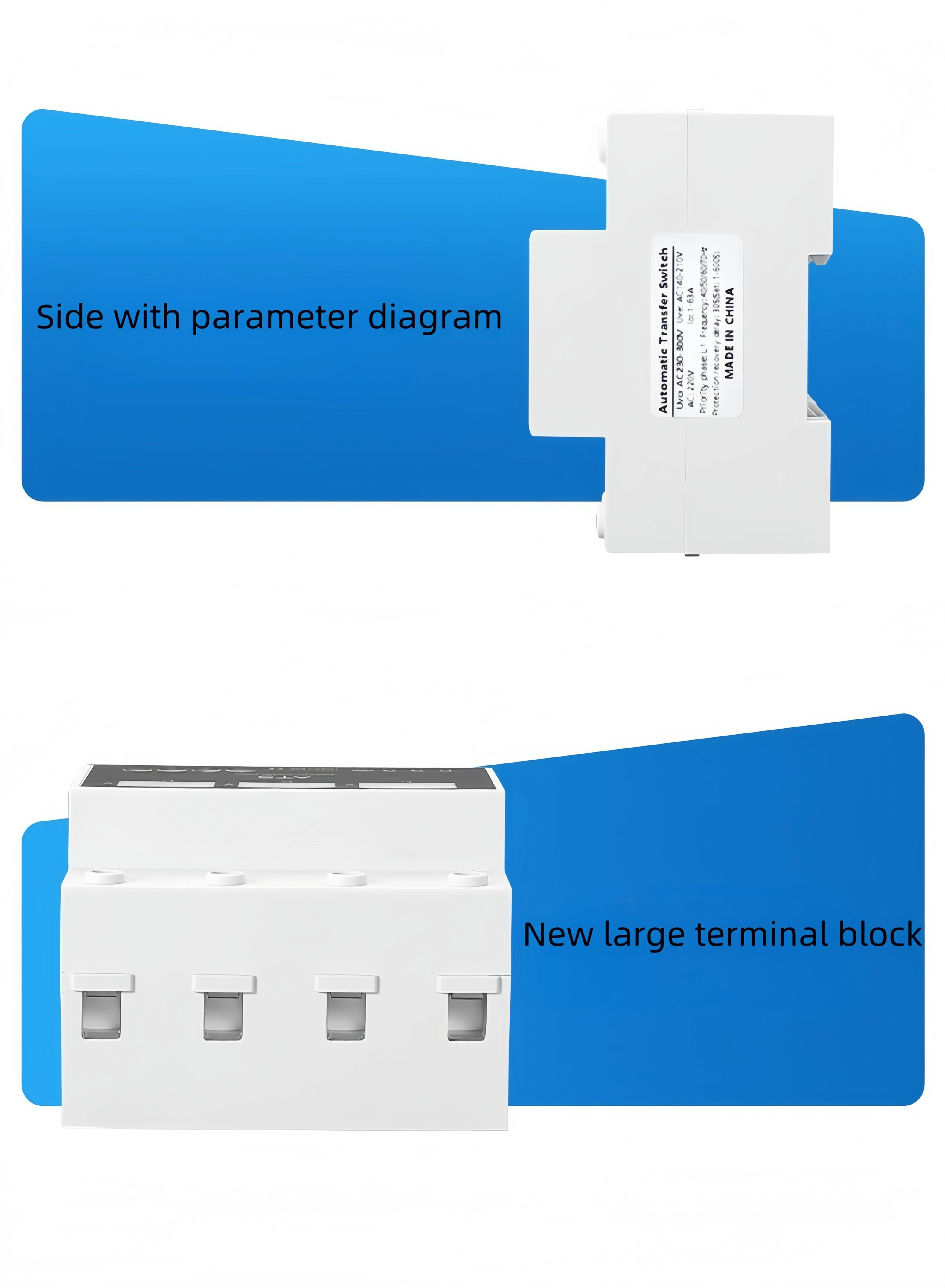 product auto recovery relay 63a 220v 380v 400v ac digital display din rail 3 phase adjustable protector 50hz 230v svc stabilizers-10