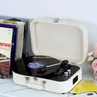 Blue Audventure RP05 Blue Tooth Vinyl Record Player 3 Speeds Belt Drive Turntable With Speakers