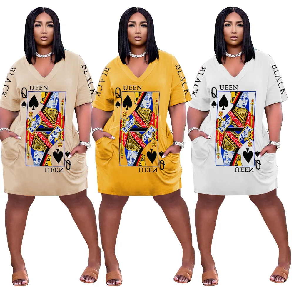 S To Amazon Size Women's Clothing Q Playing Cards Skirt Queen Dress - Buy Plus Size Dress,Playing Cards Skirt,S To 5xl Amazon Plus Size Women's Clothing Spades Q Playing