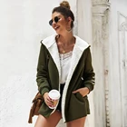 Winter Coat New Arrival Korean Style Winter Clothes For Women Fleece Wool Solid Color Hoodies Jacket Coat