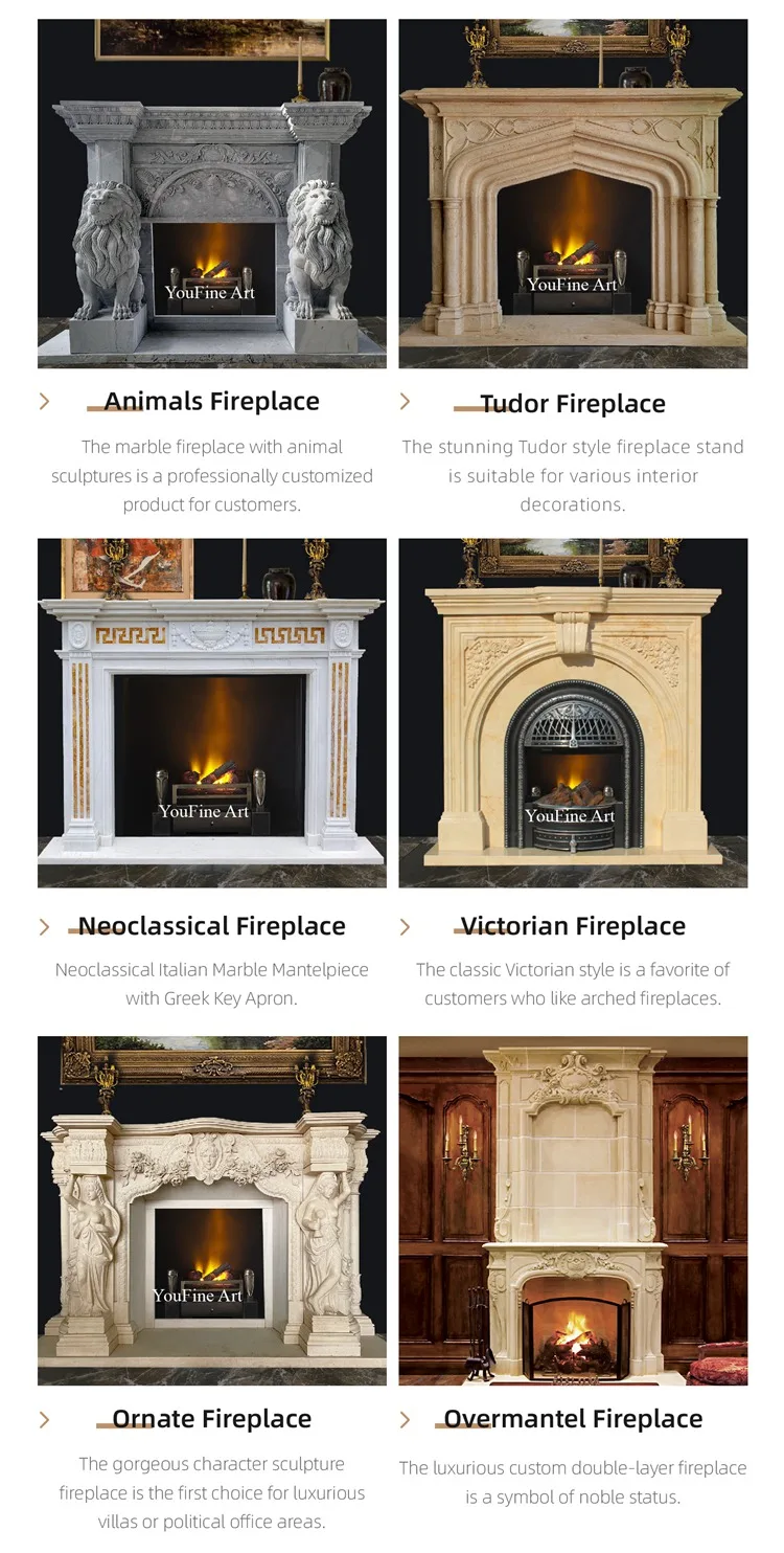 more style Marble Fireplace Surround