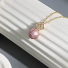 Pearl Pendant VANFI Chain Real Natural Fresh Water Pearl Women Pendant Necklace