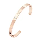 Bracelet Bangle BYH 5mm Custom Real Diamond Bracelet Bangle Rose Gold Plated Engraved Diamonds Cuff Bracelet