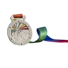 Metal Medal Metal Wholesale Blank Gold Silver Bronze Medals Metal Blank Sports Award Medal With Colorful Ribbon