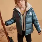 Kids Clothing Kids Jacket Boys In The Long False 2 Coats Thickened Korean Children's Clothing