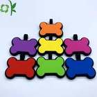 Pet OKSILICONE Newest Bone Shap Silicone Pet ID Name Tag Custom Logo Personalized Dogs Tag