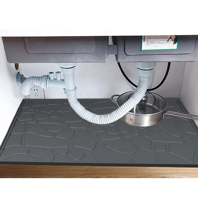 Hot Sale Silicon Under the Sink Silicone Mat Waterproof Cabinet Protection Mat Anti-slip Kitchen Sink Mat