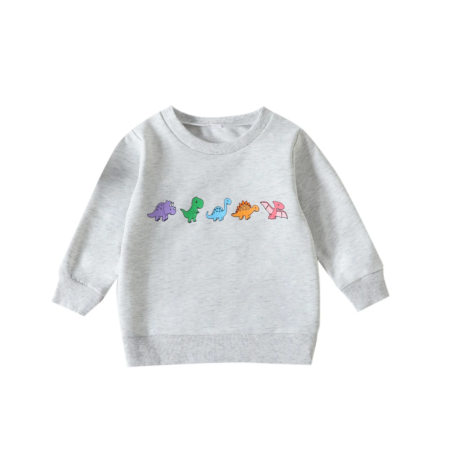 Wholesale new autumn newborn baby boys girls sweatshirt tops cute dinosaur printing kids clothing infant hoodie