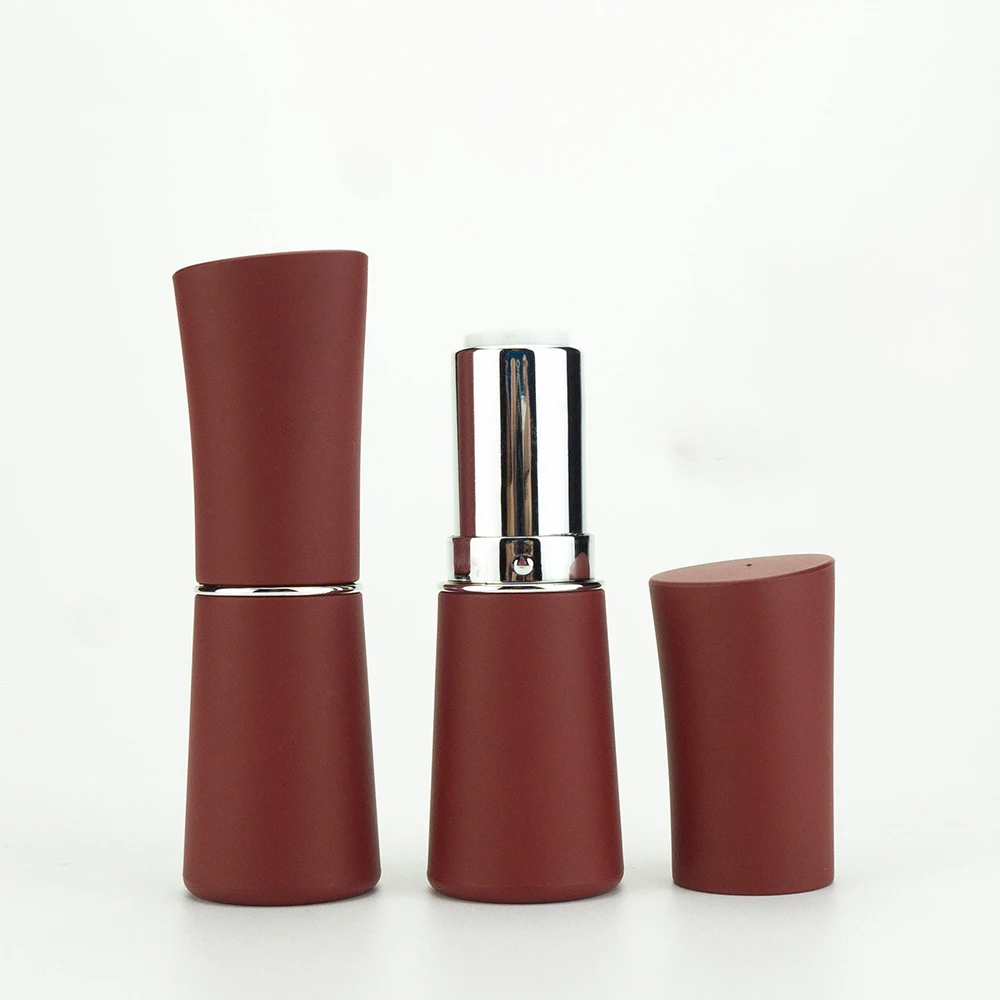 product 35g hot sale cosmetic lipstick plastic bottle small waist lip gloss tube red plastic lipstick tube-30