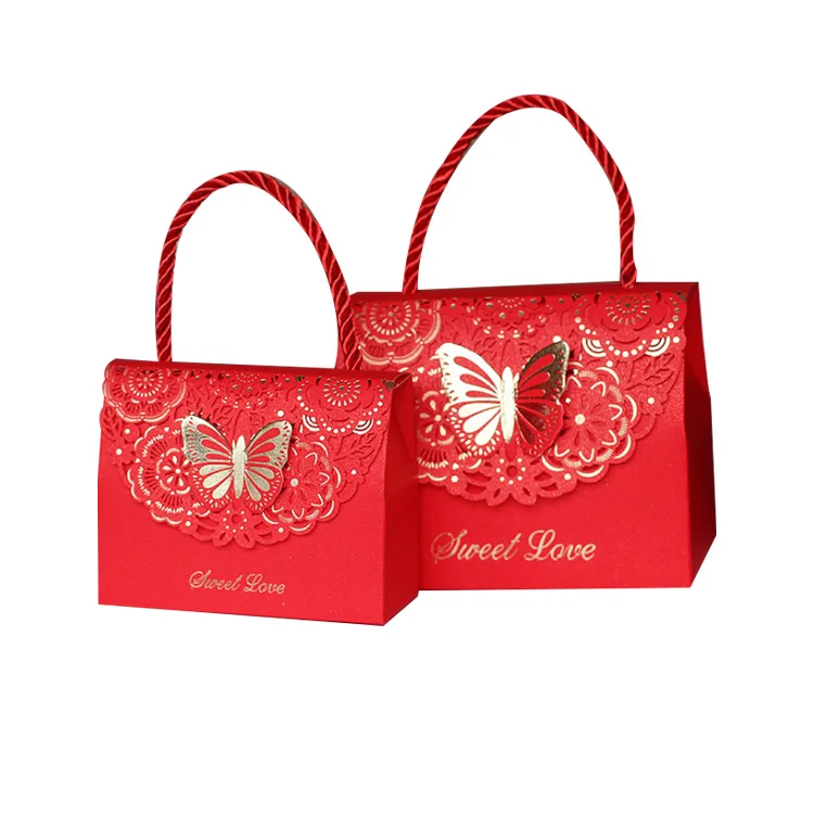 butterfly wedding favor paper sweet bag box candy gift boxes