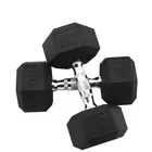 Weights Hex Black Dumbbell Gym Equipment Dumbbells Rubber Free Weights Dumbbell Set