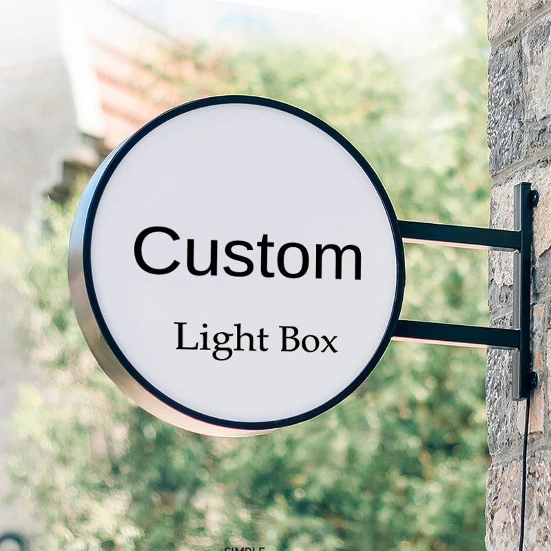 product comercial lighting business sign plate night lights waterproof led light box luminous coffee shop company signboard 220v-5
