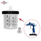 Gun Paint Spray Gun System With 125mic Filter 600ml/650ml Plastic Liners Cup Outer Cup And Lid For Spray Gun