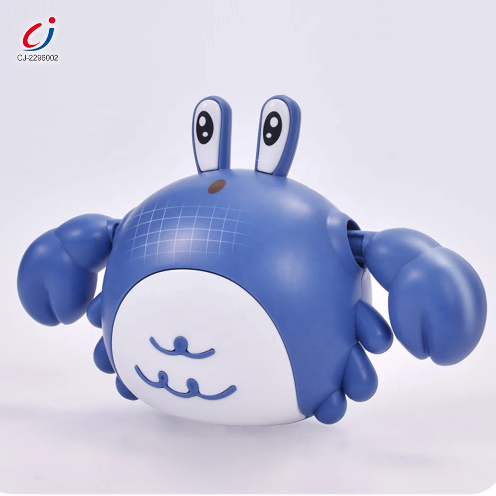 Best seller toddler floating bathtub kids baby water toys tub plastic bath crab pull rope swimming crab wind up bath toy