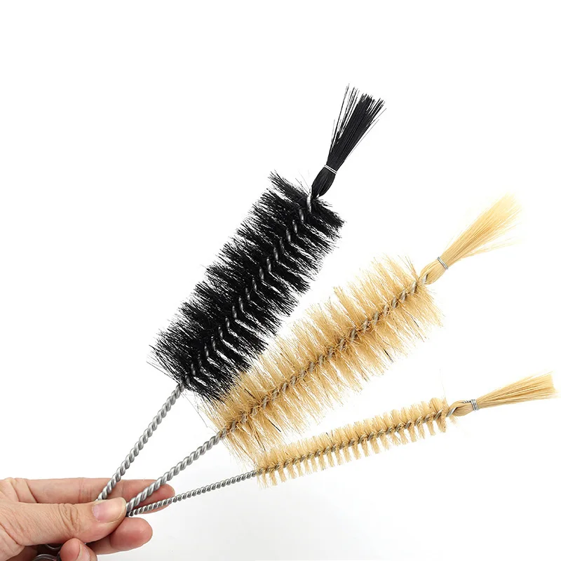 High Quality Pig Bristles And Horsehair Pipe Tube Sprial Cleaning Brush Bottle Washing Brush