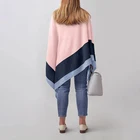 Scarf Cashmere Scarf Shawl Hot Selling Winter Geometric Color Matching Cashmere Scarf Shawl For Women