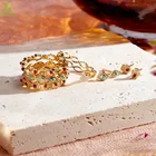 Cz Earrings Minimalist Jewelry Gold Plated CZ Diamond Tiny Hamsa Hand Stud Earrings