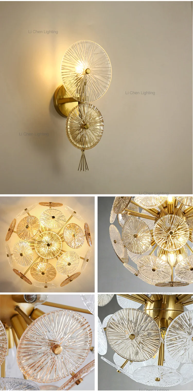 p0040 contemporary style indoor decoration living room dining room luxury glass ball flower ceiling lamp-2
