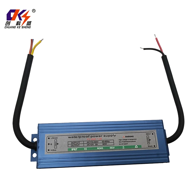 product cks 12v5a 60w ip67 power supply 60w led waterproof transformer for outdoor light box underwater light-1