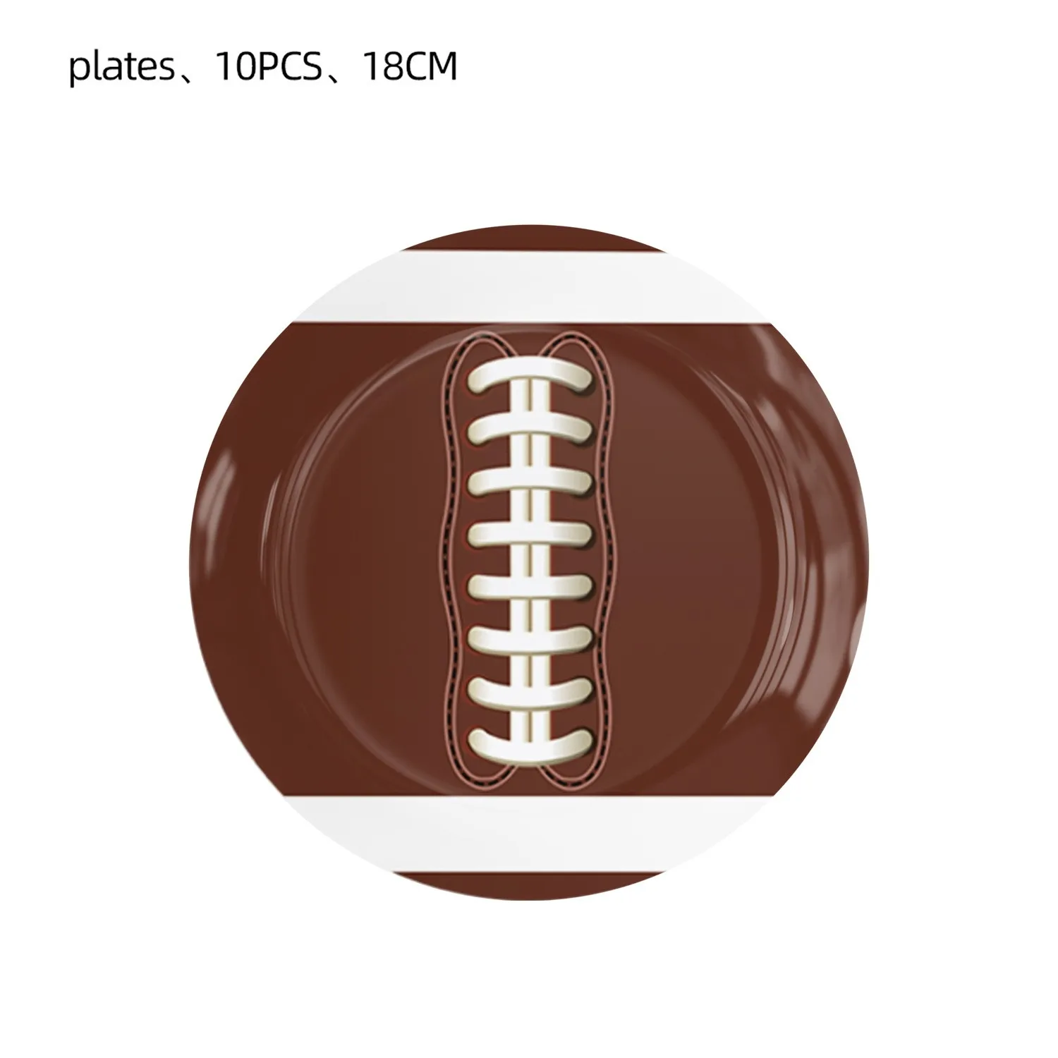 Custom Print Rugby Themed Disposable Paper Plate and Cup Set for Birthday Party Tableware & Decorations