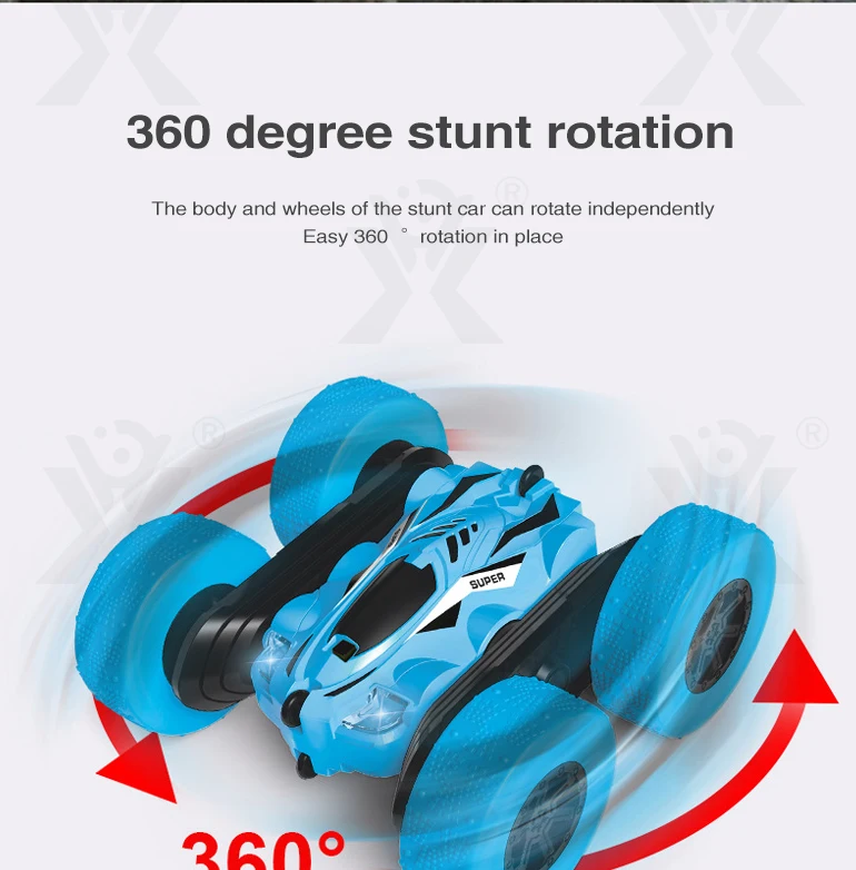 Chengji Rotating Toys Flips Stunt Car Double Sided Rotating Wd