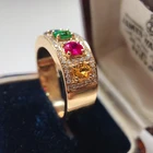 Men's Rings New Design High Quality Wholesale Jewelry Women Men's Gemstone Rings 14k Real Gold Natural Diamond Rings