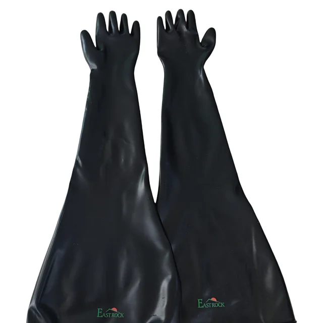 Rubber Radiation Resistant Dry Box EPDM Gloves acid alkali oil solvent resistant nuclear industrial protection drybox glove