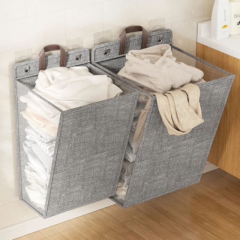 Multi-functional Clothes Storage Basket Storage Large Capacity Foldable Home Dormitory Arangement Wall Hanging Laundry Basket