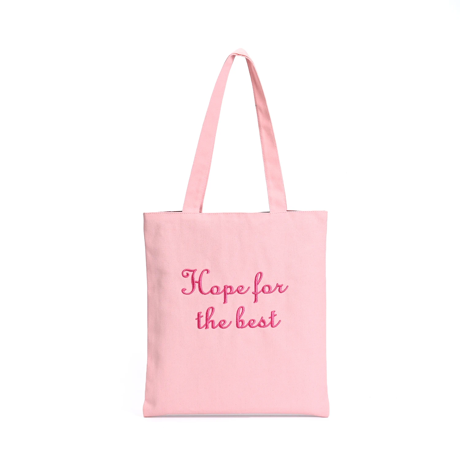 Online Shopping Personalized Print Beige Large Tote Handbags Cotton Canvas Bag Customization manufacture