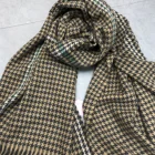 Scarf Trim Classic High-Quality Black Mixed Designer Striped Scarf Houndstooth Scarf Fringed Trim Style