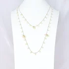 Necklace Sun Necklace Silver Plated Pearl Necklace Bead Tassel Snake Chain Necklace