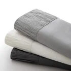 Satin Hotel Bedding Set Hotel Sheets Set Wholesale Microfiber Solid Color Matte Satin Fabric Hotel Bedding Sheet Set