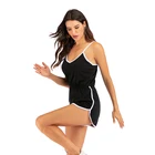 Sport Rompers Hot Selling High Waist Loose Sport Yoga Shorts Plus Size Rompers Womens Sleeveless Jumpsuits