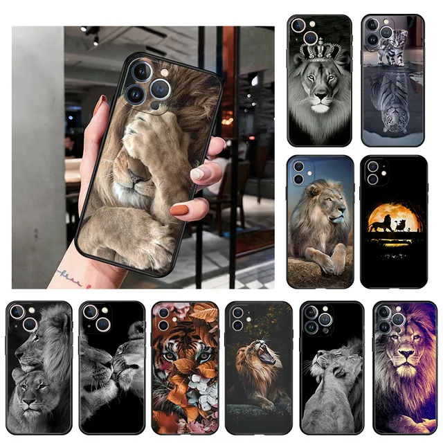 Mobile Phone Case for iPhone 16 pro max Explosive Animal Lion Case for iPhone 15 14 13 pro max Drop-resistant Mobile Phone Case