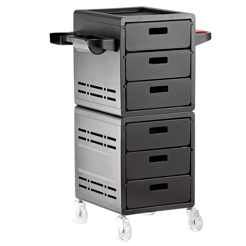 X5 Giante Salon SPA Beauty Rolling Trolley Cart Storage Organizer with 6 Drawers Lockable Hair Salon Utility Cart