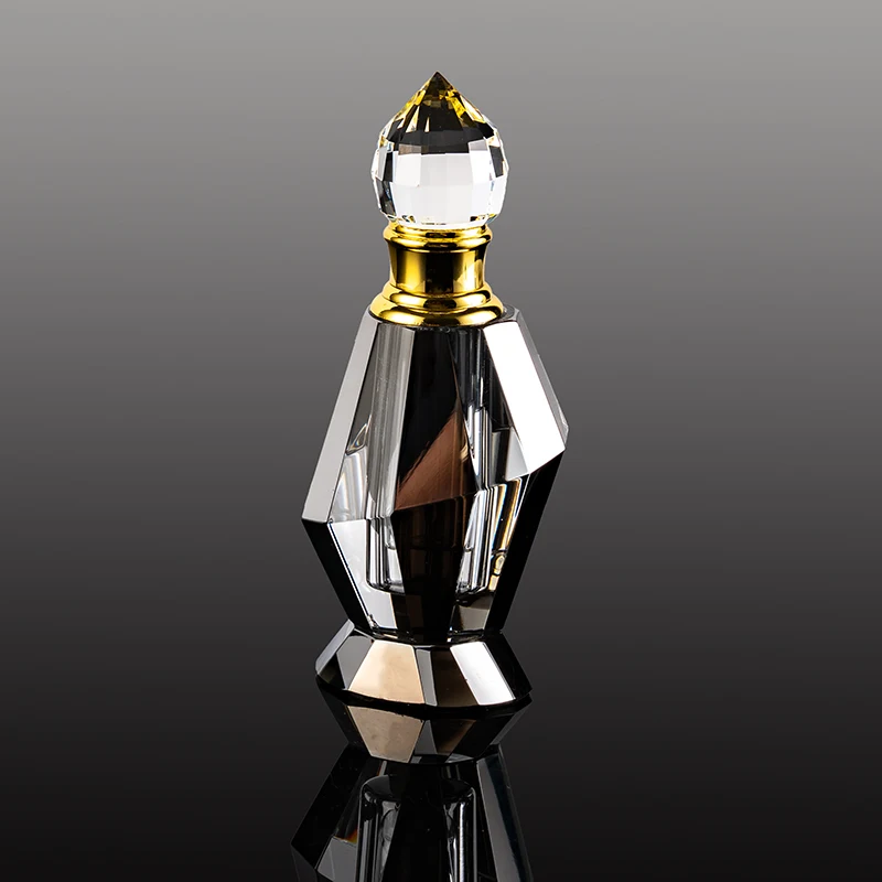 product new design beveled edge atmospheric 6ml glass empty bottle can be customized fashionable crystal perfume bottle-5