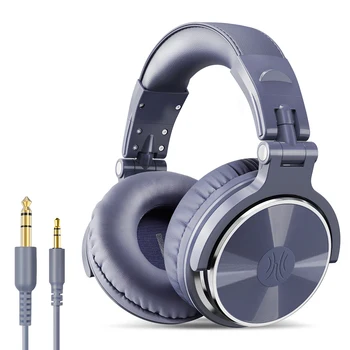 2020 Pro 10 NEW Blue Color DJ Wired Headphones With Adapter Free Cables Studio Headset For PC Phone Computer Music Listening