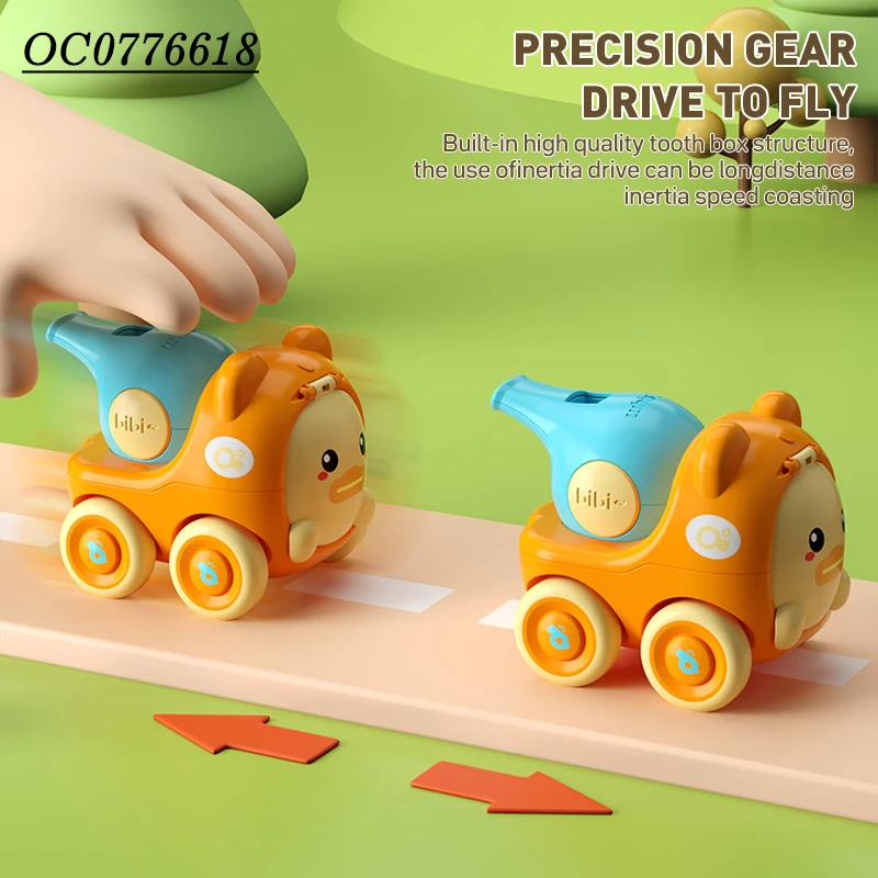 Storage candy whistle animal mini small friction cartoon car toy for children