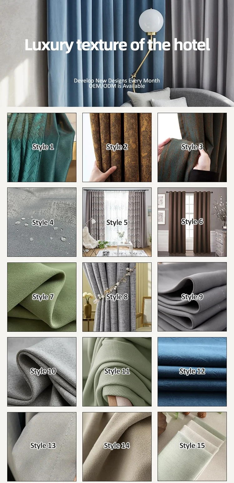 Factory Supply Luxury Quality Soft Velvet Curtain Fabric For Hotel