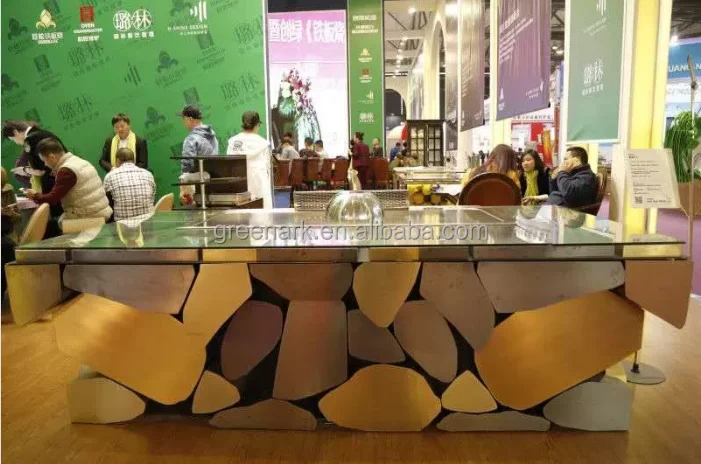 Stainless Steel 304 Teppanyaki Grill Table with 10 Seats and 8KW Heat Power for Commercial Use