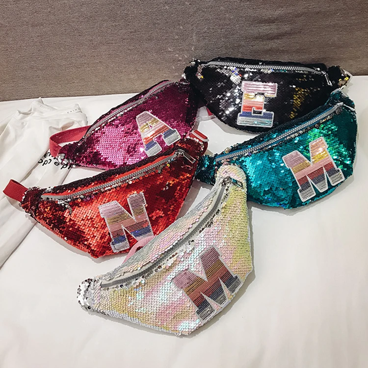 sequin belt bag