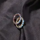 Ring European And American Fashion High Quality Luxury Blue Diamond Hip Hop Ring