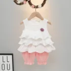Summer Hot Sale Summer Newborn Children's Wear 2 Piece Sleeveless Vest Pantser
