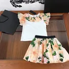 Baby Skirt Girls' Beautiful Summer Dress New Baby Short-sleeved T-shirt Children's Two-piece Skirt