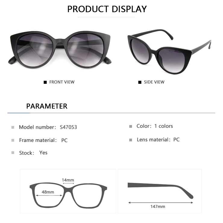 EUGENIA 2021 Simple Design Black Color Cheapest Retro UV400 Women Sunglasses