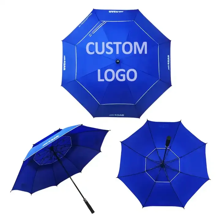 Custom Wholesale Promotional Foldable Windproof parasol umbrellas Wind Proof  Umbrella With Logo Printing