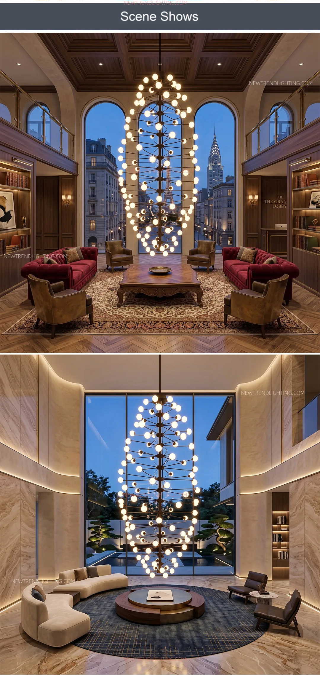 cpl 527 bespoke sculptural led chandelier custom art installation for luxury mall showroom-5